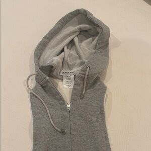 Veronica Beard Heather Gray Zip-Up Hoodie